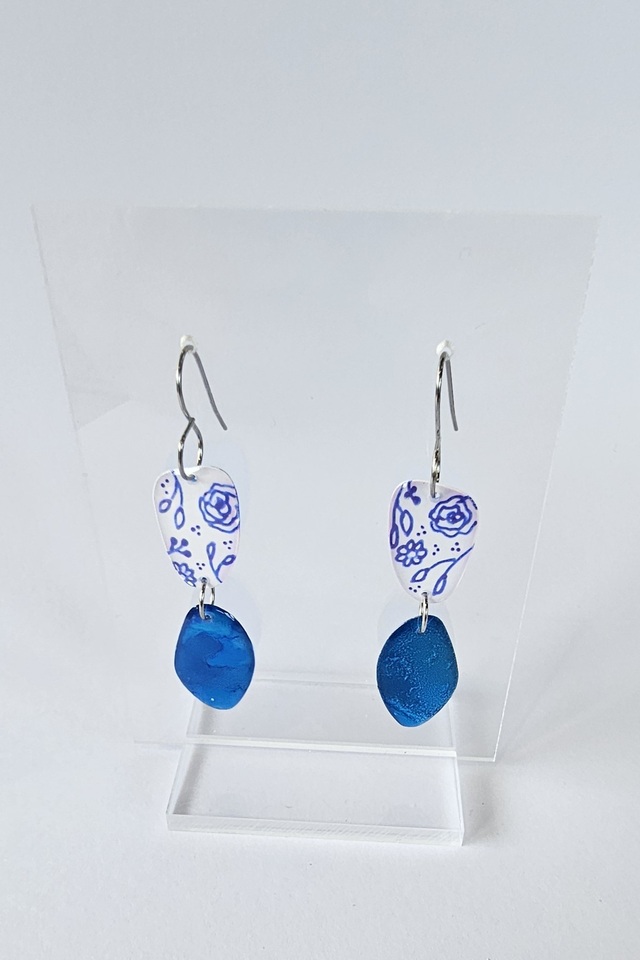 OCEAN - Delft Floral Gem Stack Earrings