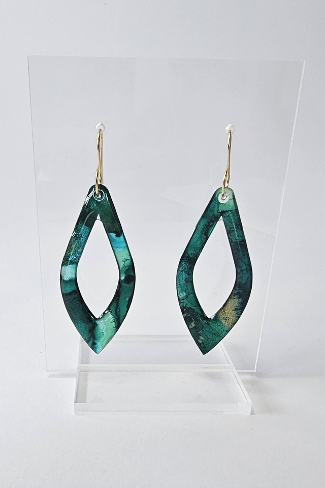 JADE Leaf Cut-Out Earrings